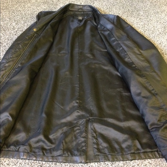 L Croft & Barrow black lambskin leather coat - Picture 10 of 16